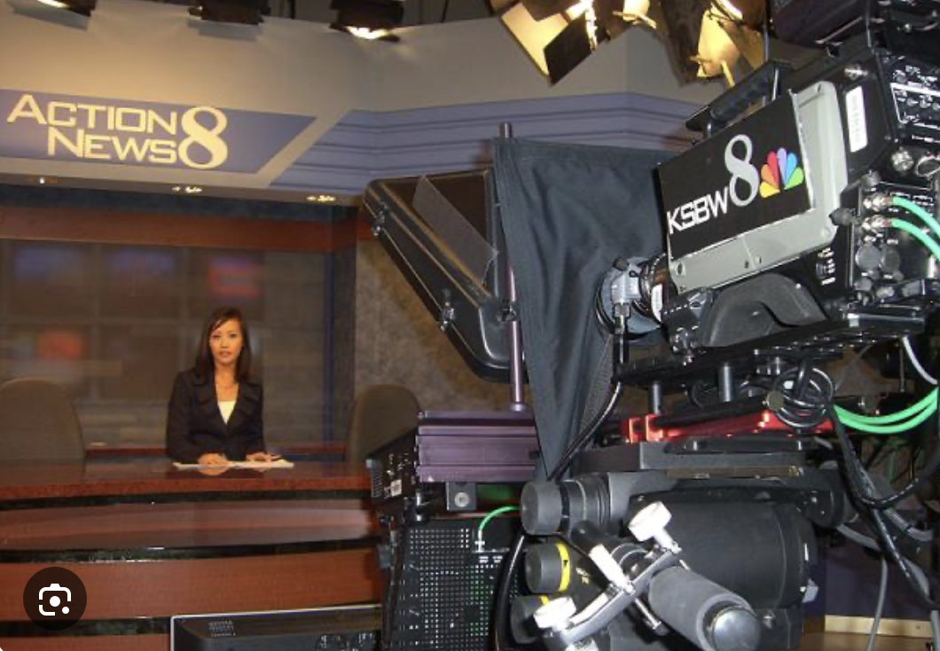 Earlier KSBW studio: camera position and news presentation area