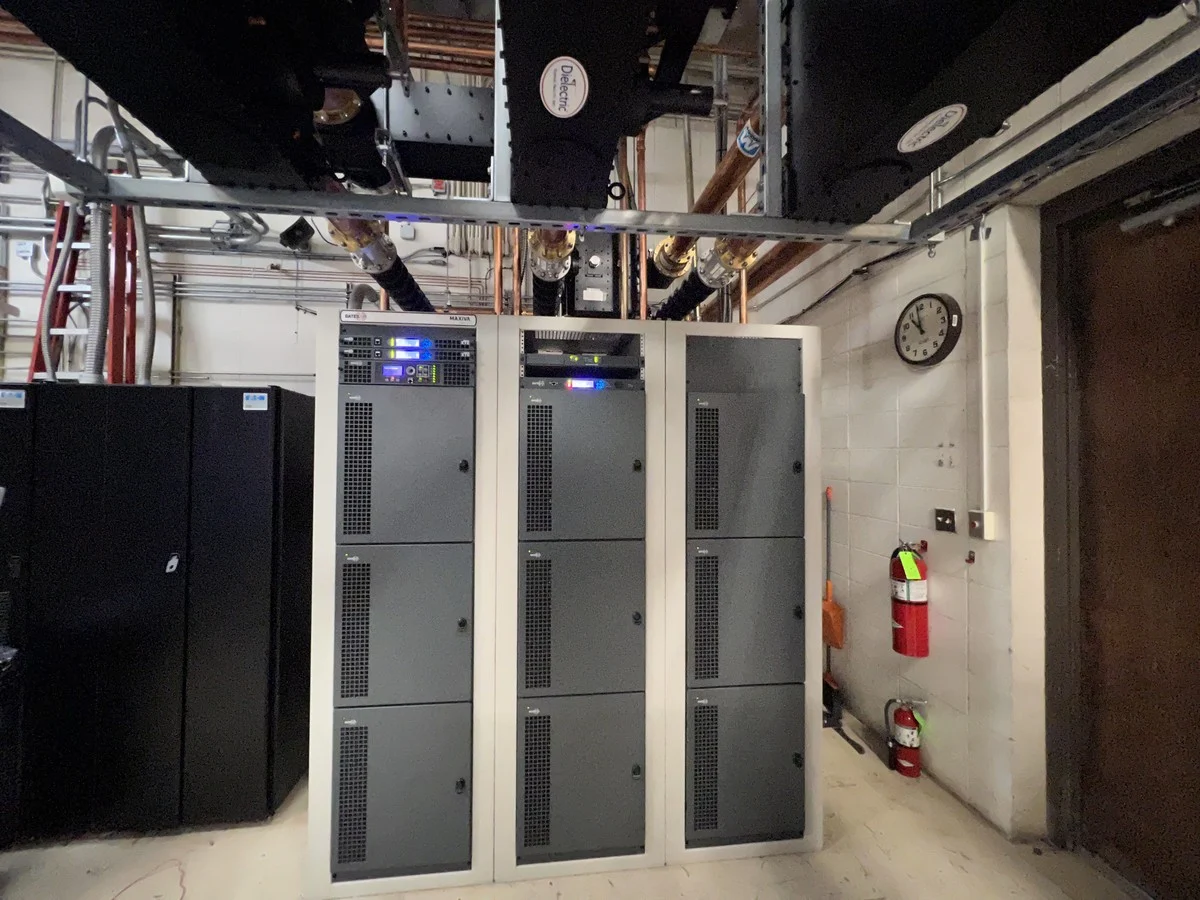 Installed transmitter cabinets